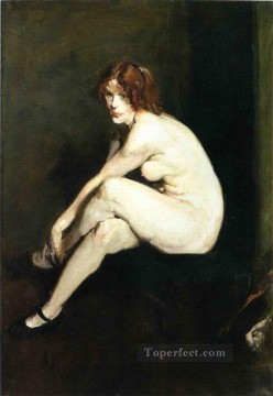 George Wesley Bellows Painting - Chica Desnuda Miss Leslie Hall Realista Escuela Ashcan George Wesley Bellows